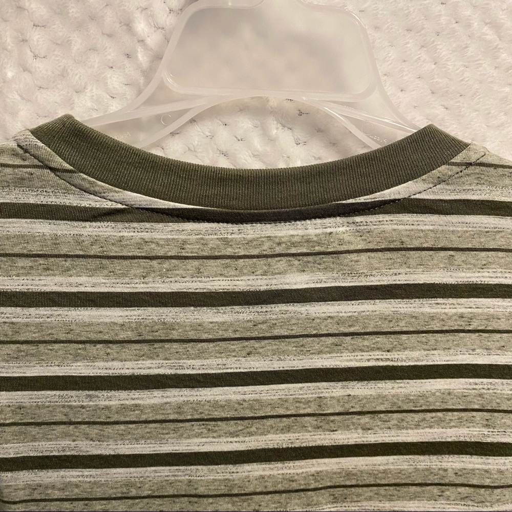 NWT - Men’s Striped Revolution Crew Neck TShirt - Sage Green - Super Soft - Picture 4 of 9
